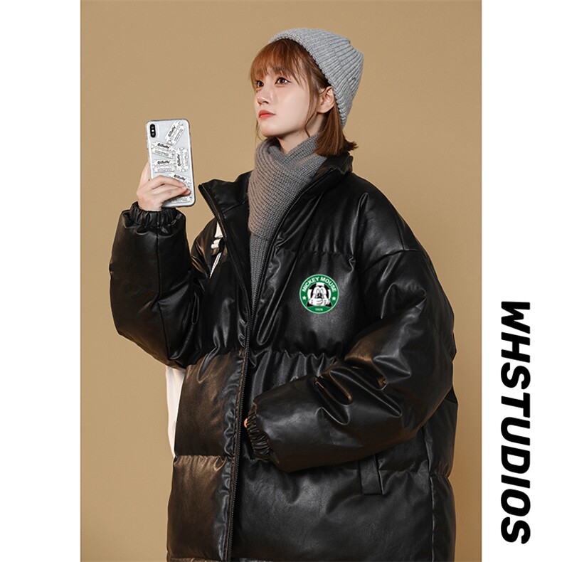 冬季新款PU皮棉服潮流加厚棉衣帅气面包服XZ102A-4-51752-P115,男装棉衣,星座211-2
