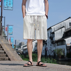 亚麻纯色宽松休闲五分裤808-特P35，男装牛仔裤，星座816A（原B366）