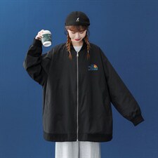 中性风2023秋季新款港风简约情侣韩版夹克外套G05p55控78，男装夹克，A247A