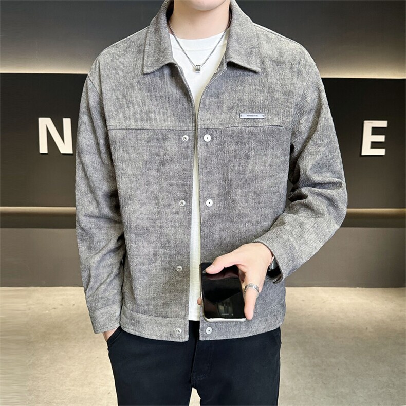 高级感外套男装品质夹克订制针织扎染面料C317-J6620-P135图片