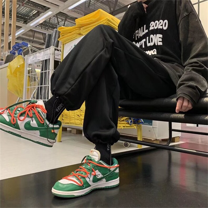 秋冬ins宽松抽绳束脚休闲卫裤潮流运动宽松长裤NB211-P28加绒p35,男装休闲裤,星座1008-1