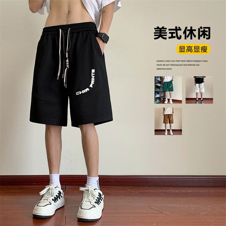 印花五分裤男夏季男士直筒运动裤K23821-p22,女装休闲裤,电商A128