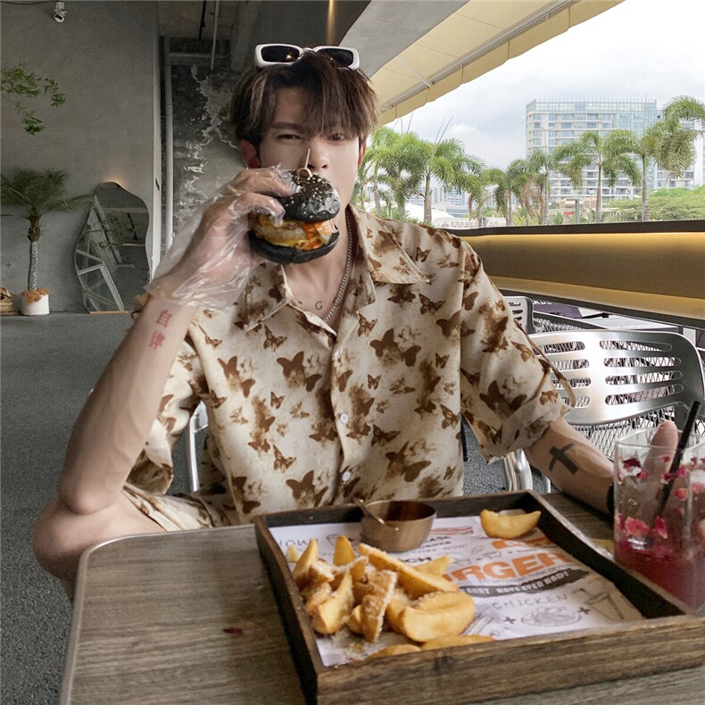 蝴蝶套装TZ77800特P45衬衫DCS77801特P27DK77802特P18套装控88，男装衬衫，星座227-7