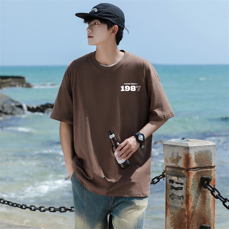 T1987夏季休闲圆领大码多色印花T恤衫男女班服团队服纯棉TEE,男装T恤,星座115A-3