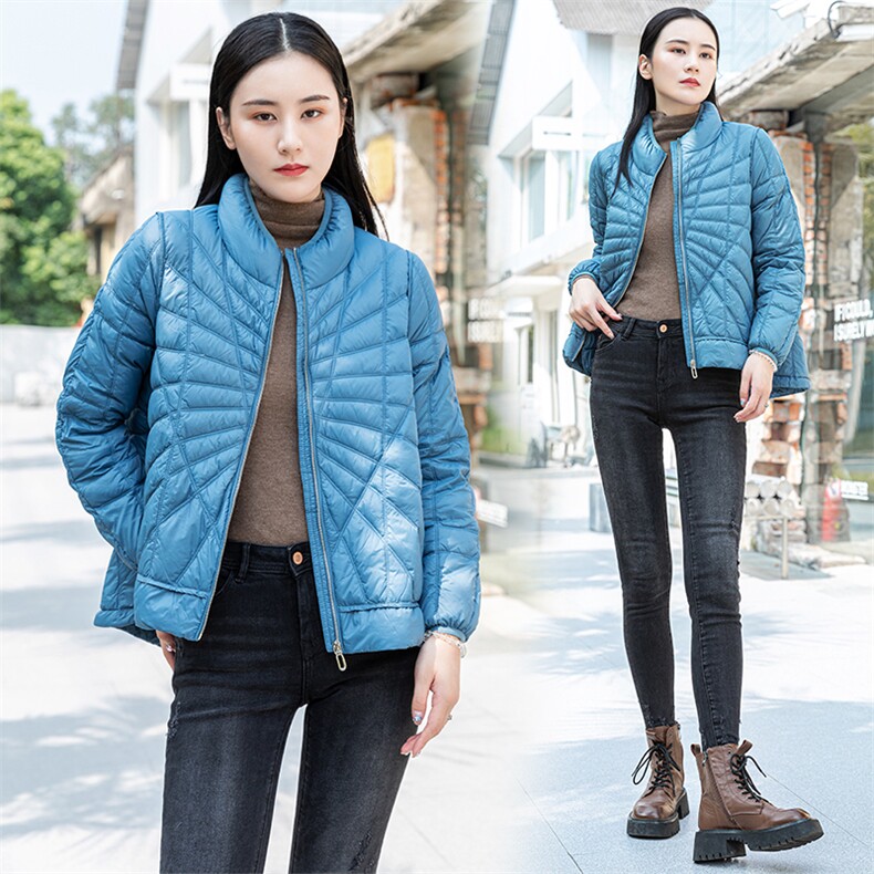 新款羽绒服女小个子欧洲站甜美短款90白鸭绒2022,女装羽绒服,笃写