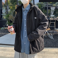 现货双面穿2021羊羔衣潮流外套秋冬青年学生上衣W1986-P70，男装棉衣，星座512-4