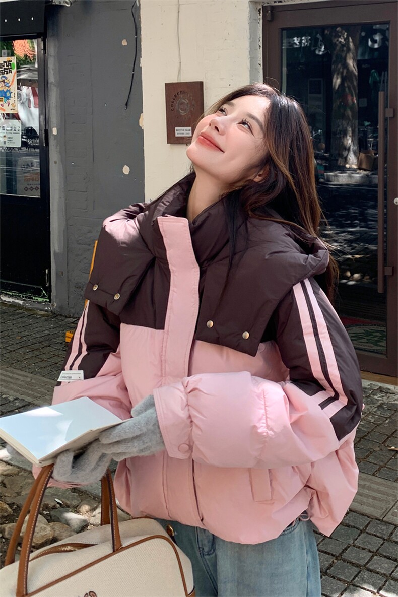 2024年冬装保暖宽松休闲洋气羽绒服外套显瘦,女装羽绒服,欣美人