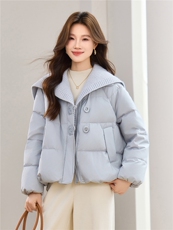 现货2025冬季新款优雅时尚无帽针织领女士保暖加厚羽绒服，女装羽绒服，木子恋