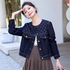 小个子设计感牛仔外套女2025秋季新款时尚高级感百搭上衣短外套，女装牛仔外套，意芙