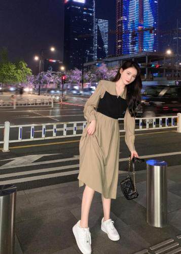 马甲荷叶边两件套，女装马夹，棠秋纤