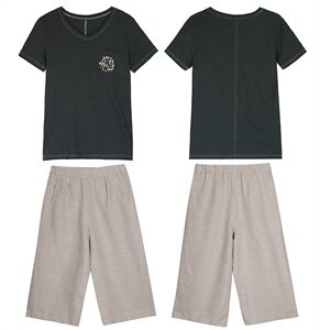 2021年夏新款套装休闲大码宽松女套装3205款图片