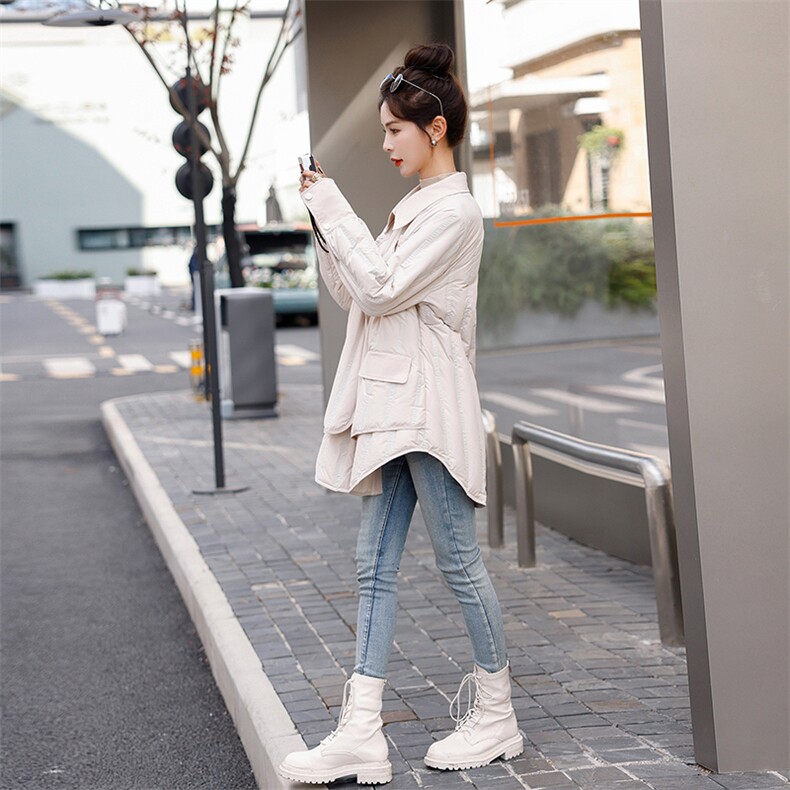 时尚保暖女士中长款羽绒服修身显瘦90绒外套,女装羽绒服,秋水欣儿