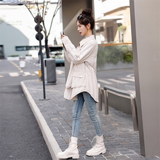 时尚保暖女士中长款羽绒服修身显瘦90绒外套，女装羽绒服，秋水欣儿