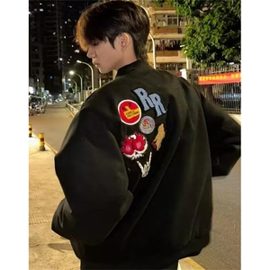 WE1615-P63 网红同款街头徽章字母刺绣棒球服外套男女图片