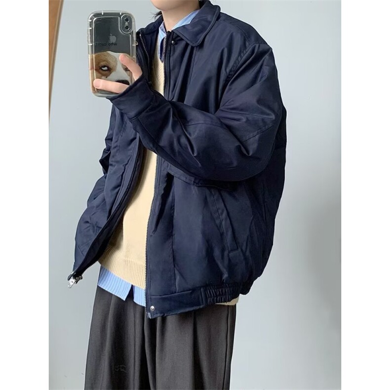 2025日系复古夹棉夹克男宽松时尚外套加厚工装棉服棉衣,男装夹克,四季星座505