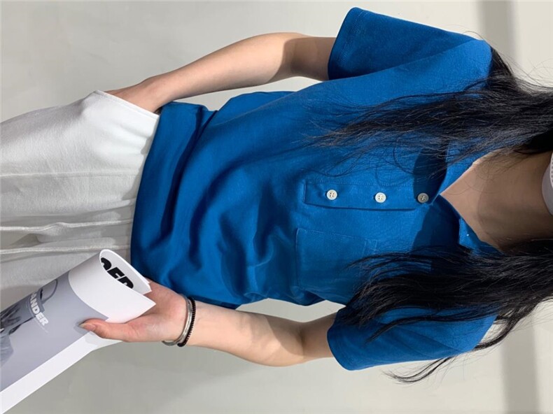 夏季新款Polo短袖T恤，女装T恤，月光水岸