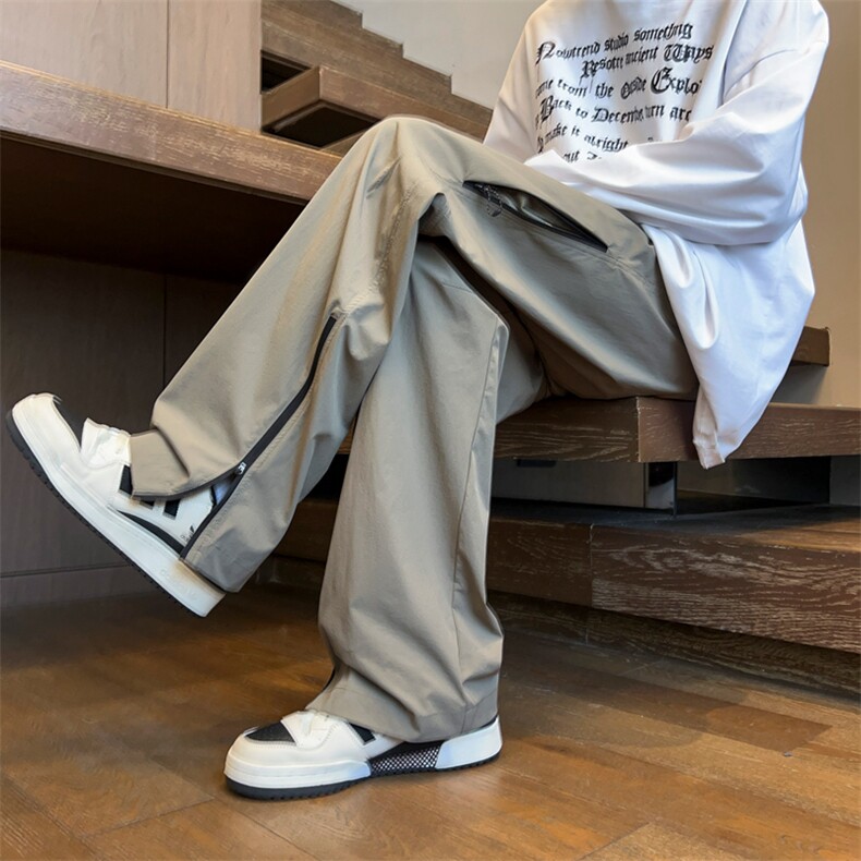 春季新款现货男女同款直筒弯刀休闲裤DSA157B-K2610-P50图片