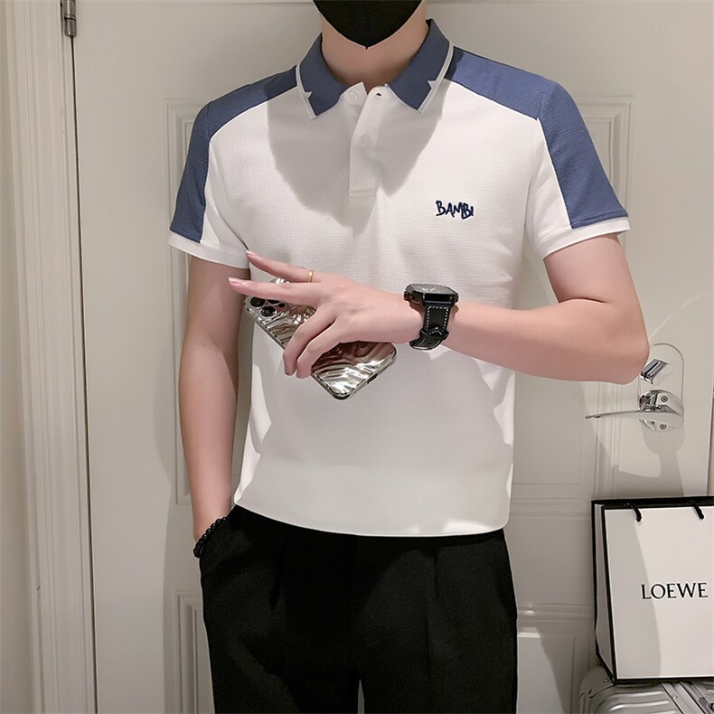白3男士夏季小伙简约休闲POLO衫男刺绣保罗衫301A-1/PL63/P50,男装Polo衫,星座301A-1