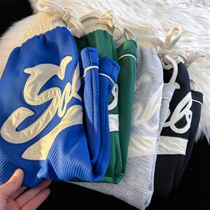 2026夏季高街字母刺绣开衩篮球裤平铺 XZ604-KP70-P45控58图片