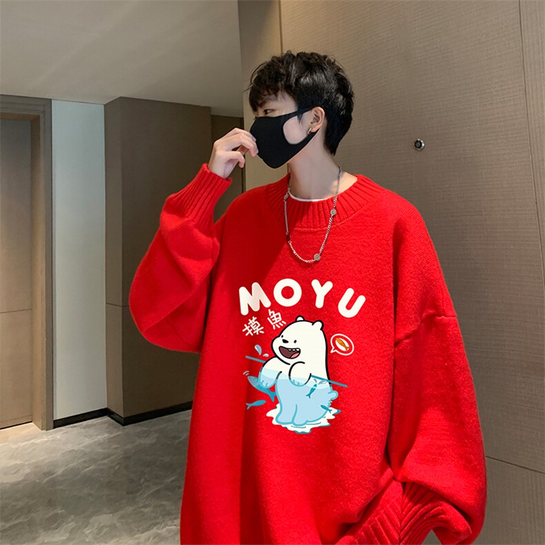 8XL半高领毛衣男大码胖子针织衫毛线衣M18414-P45加绒款-P65,男装针织衫/毛衣,电商A040