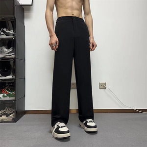 2025夏季新款直筒西装裤男修身显瘦休闲垂感微喇阔腿裤XK302-P50图片