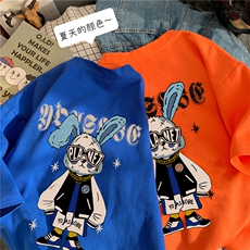 重磅大纯棉兔子印花夏季短袖T恤男大码A430-1-WT219有版权，男装T恤，电商A426-1(原A430-1)