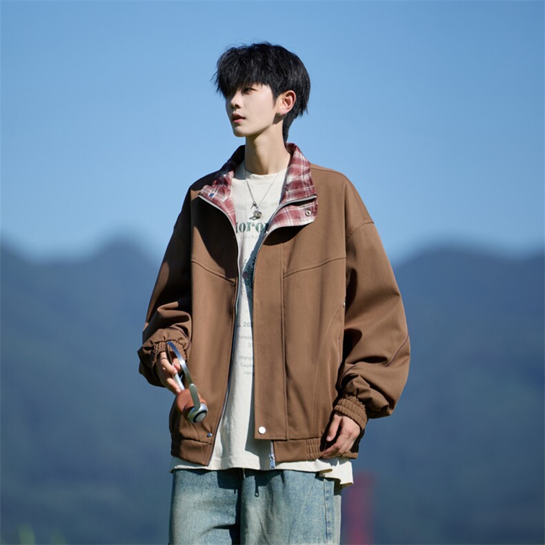 JK8871-P75L-9XL2025秋冬新款翻领夹克外套控128,男装夹克,星座109