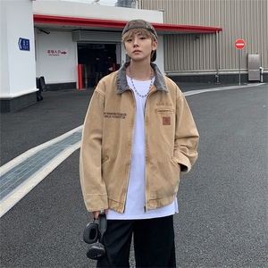 F370 P80 男生秋装新中式潮牛仔外套男复古宽松水洗做图片