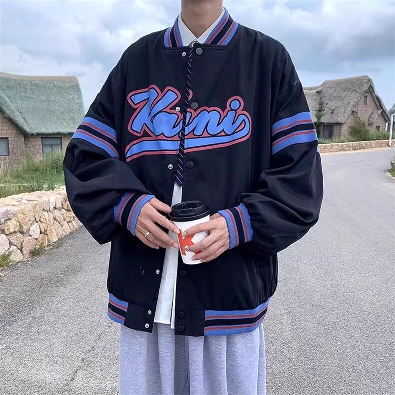 2025棒球服外套男春季美式夹克ins潮牌休闲运动高街衣服JK08842,男装夹克,星座516A