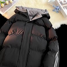 港风冬季新款连帽棉服中性情侣风潮牌百搭外套333-P85，男装棉衣，星座717