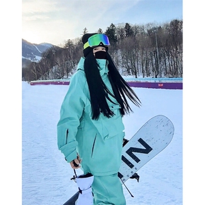 冬季户外运动单板大口袋滑雪服男加绒银狐绒防水防风外套M25-P175图片