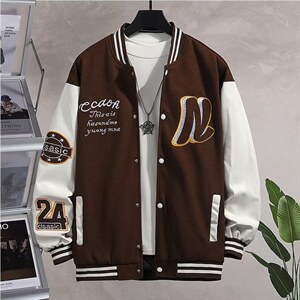 男秋季外套潮牌街头棒球服夹克Y686P50图片