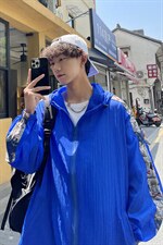 港风冰丝防晒衣薄款克莱因蓝外套户外休闲潮牌防晒服FS7765P38，男装夹克，星座227-7