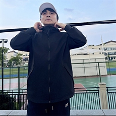 Y009拼接撞色连帽男女休闲大码团队冲锋衣户外旅游运动薄夹克潮男，男装夹克，星座115A-3