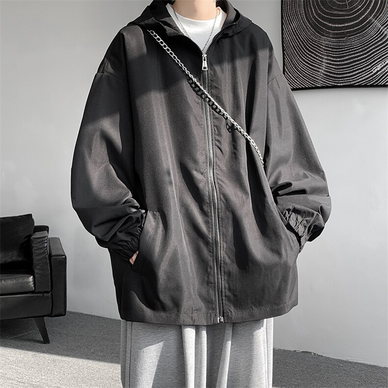 连帽夹克男大码胖子棒球服上衣外套JK65357-P45,男装夹克,电商A040