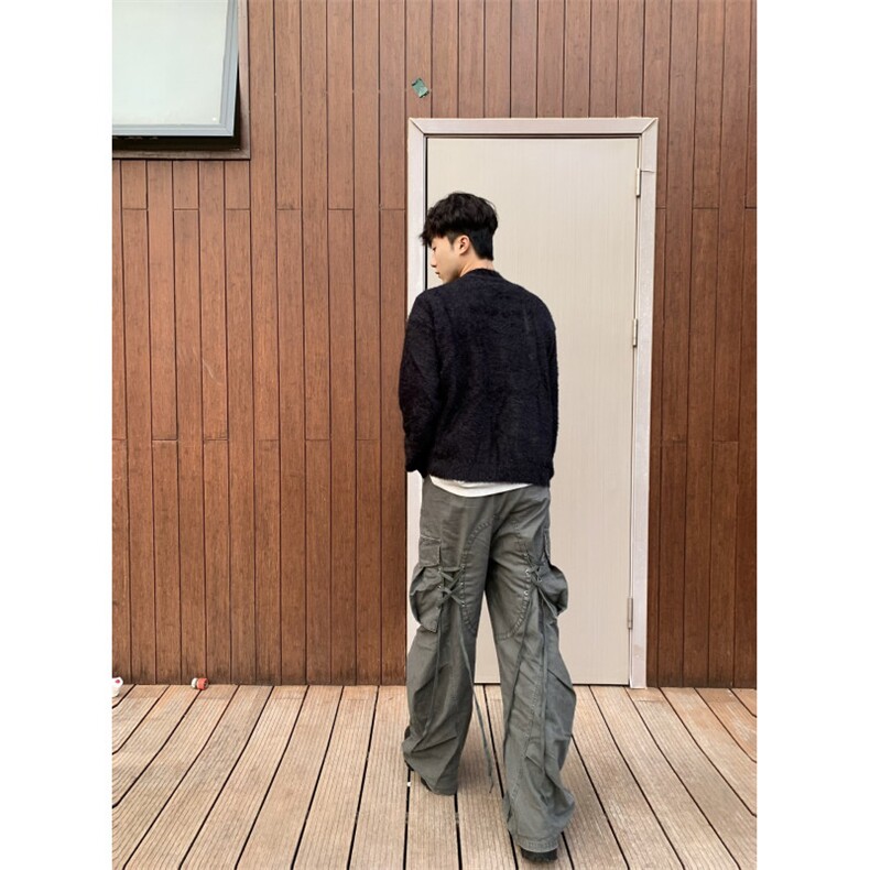 【有货】D561HH-特P58水貂毛毛衣男美式海马毛针织衫外套,男装针织衫/毛衣,星座1007（原301D）