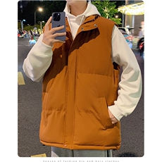 冬季棉马甲日系cityboy加厚保暖百搭情侣棉衣男痞帅外穿背心外套，男装背心/马甲，星座1013