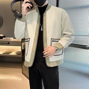 男士春秋装新款韩版修身立领时尚短款夹克男装上衣服 JK005-P60图片