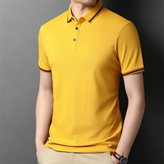 2022男士短袖翻领POLO衫韩版休闲半袖有领体恤中青年商务T恤P45，男装T恤，钱塘6003A(原)4033A