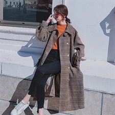 大货已出2020冬季新款格子外套8605-A58（），女装毛呢外套，浙宝225