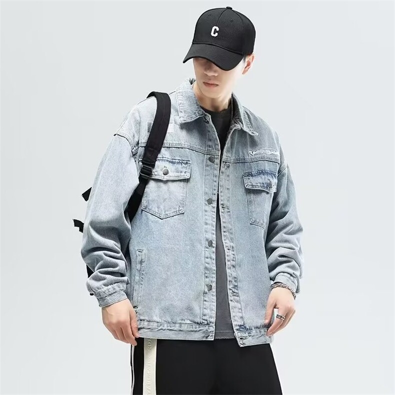 1506-1/JY80021/P44冬季美式复古水洗翻领牛仔夹克男潮牌宽松，男装夹克，星座1506-1