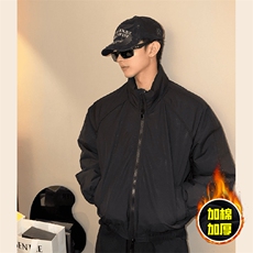 现货美式高街休闲棉衣夹克三防立领纯色户外工装加厚棉服外套，男装夹克，电商A486