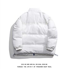 !白底冬季时尚基础款加厚保暖百搭立领棉衣MY351P115控158，男装棉衣，电商A247-1