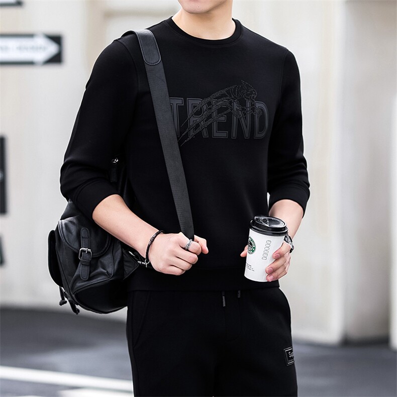 SA9316钱塘2020-2时尚百搭简约中青年男士圆领冬季厚款卫衣P72,男装卫衣,钱塘207-2