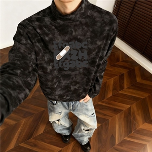 1506A/GQ80790/P32T恤男秋冬季宽松休闲风圆领上衣1图片