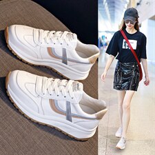 真皮小白鞋女休闲鞋2024春季新款轻便跑步运动鞋女板鞋阿甘鞋，女鞋休闲鞋，电商A223