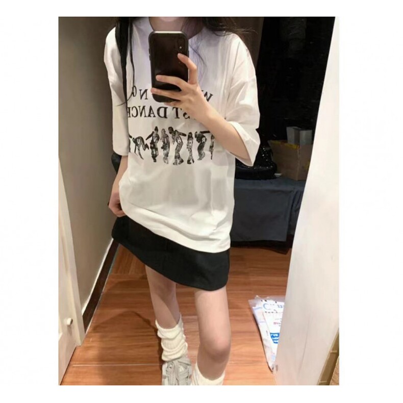 M376-P25春夏情侣美式复古短袖男女款纯棉T恤宽松百搭,女装T恤,星座617A-2