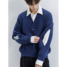 [005]新款套头校供长袖jk毛衣针织衫外套学院风A079-MY2091-P70，男装针织衫/毛衣，电商A079