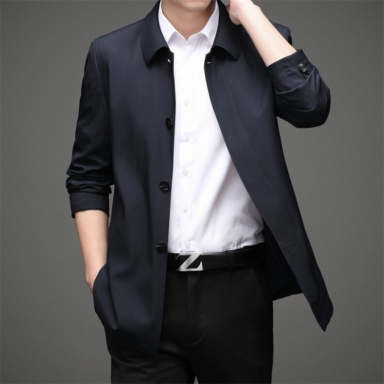BH2126钱塘2020-2中老年男士翻领商务休闲夹克中长款主推外套P120,男装夹克,钱塘207-2