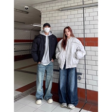 网图美潮解构设计短款boxy版飞行员夹克棉服外套W1837/特P88，男装夹克，电商B350